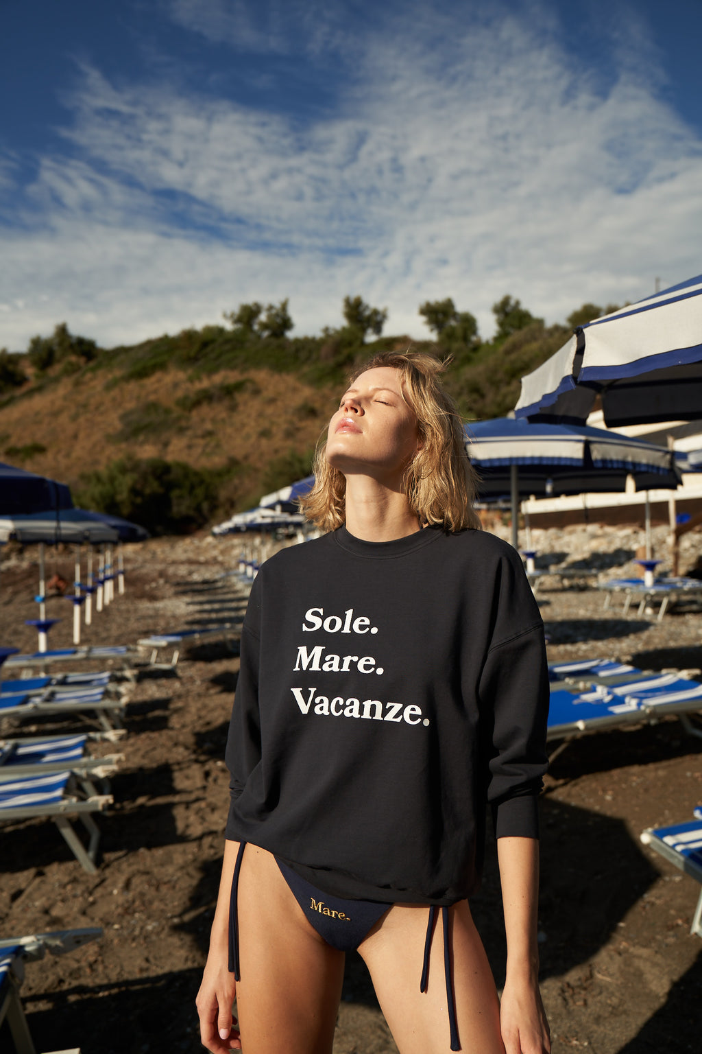 Bluza Sole Mare Vacanze Navy