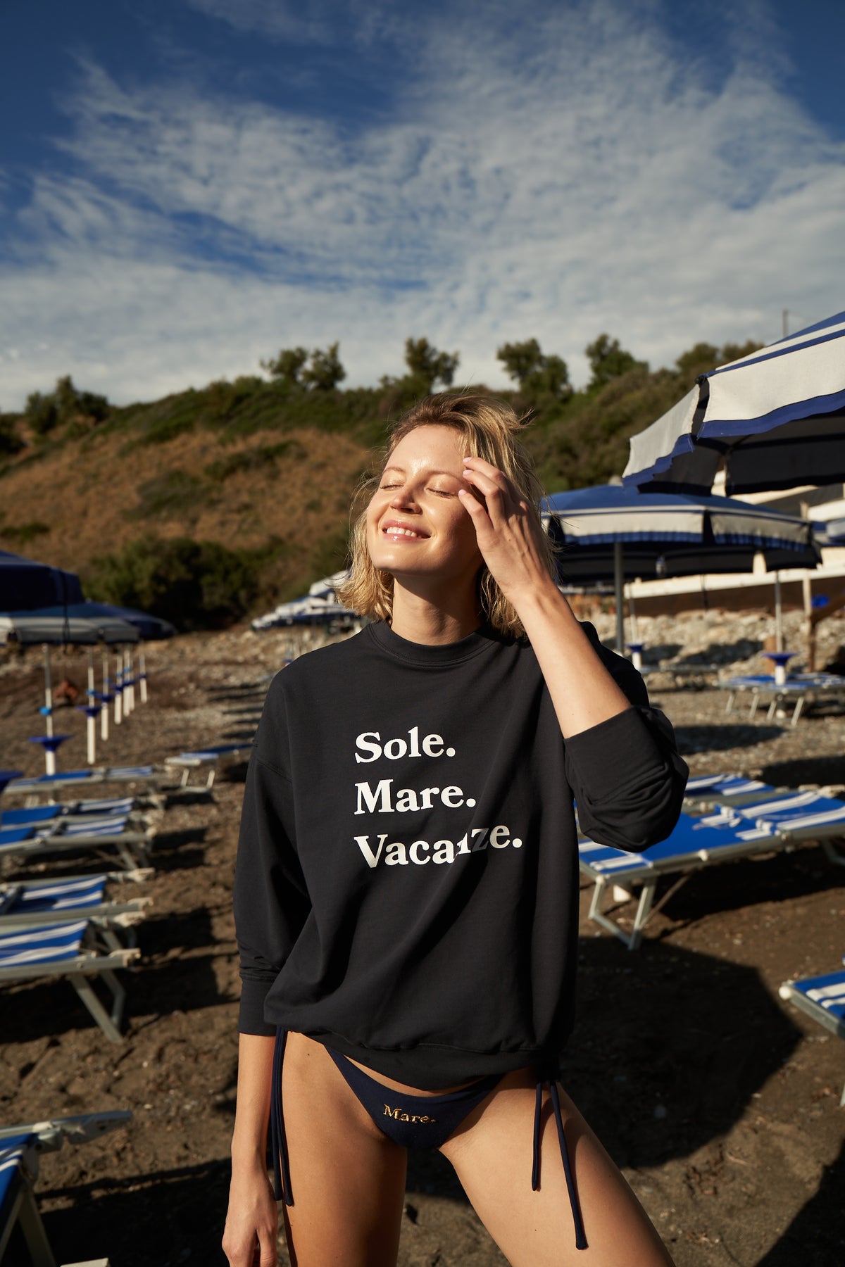 Bluza Sole Mare Vacanze Navy