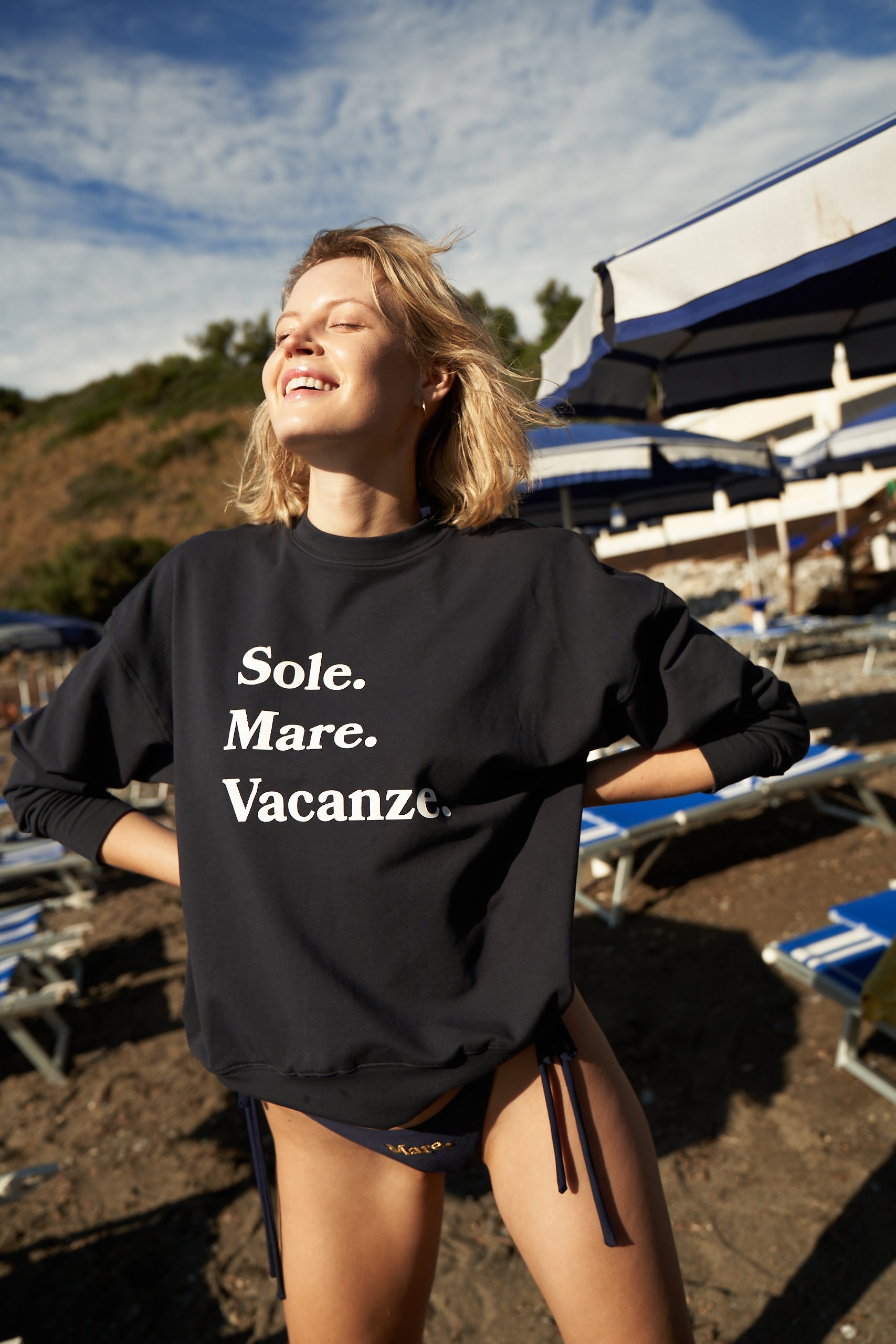 Bluza Sole Mare Vacanze Navy