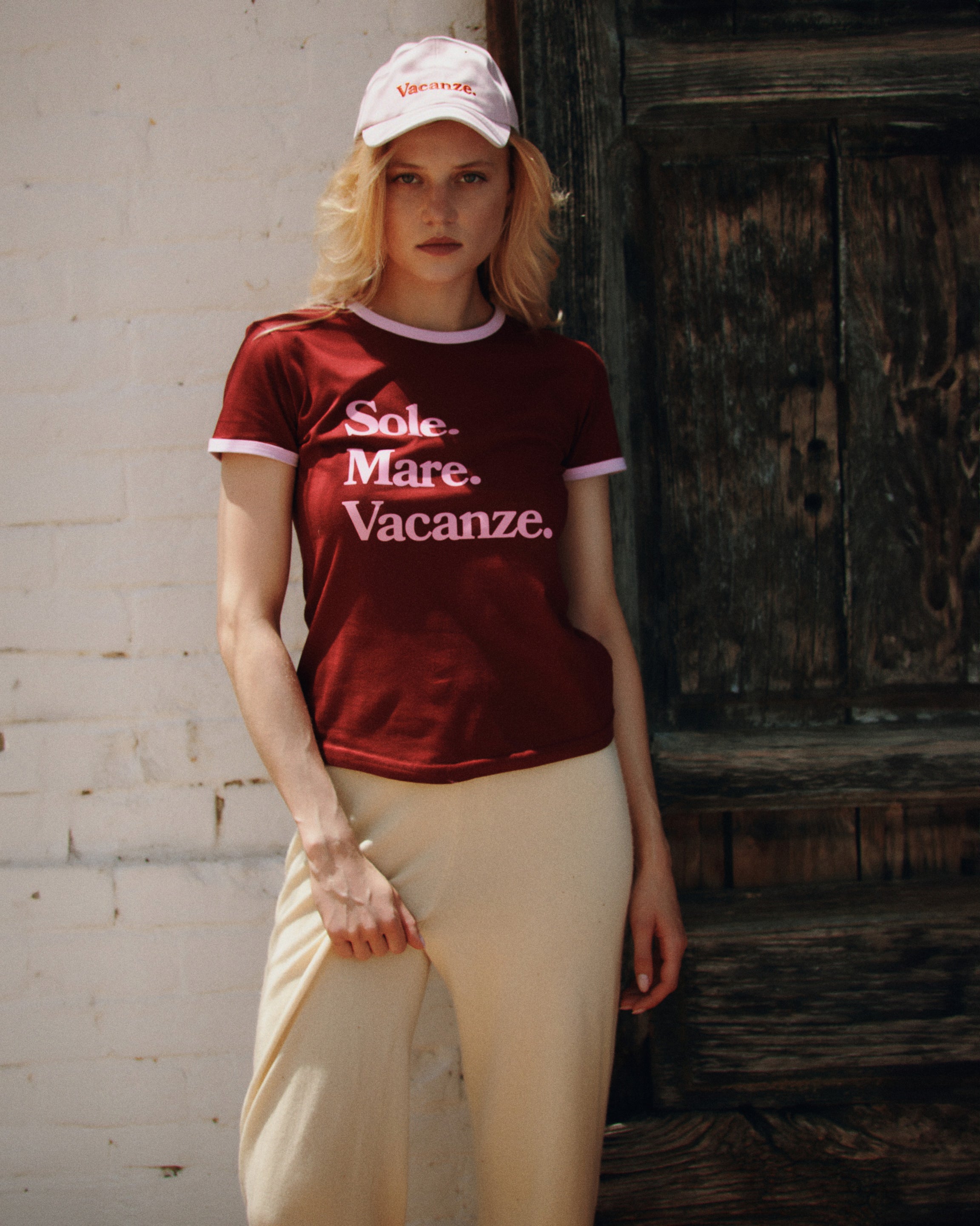 T-shirt Sole Mare Vintage Wine Red