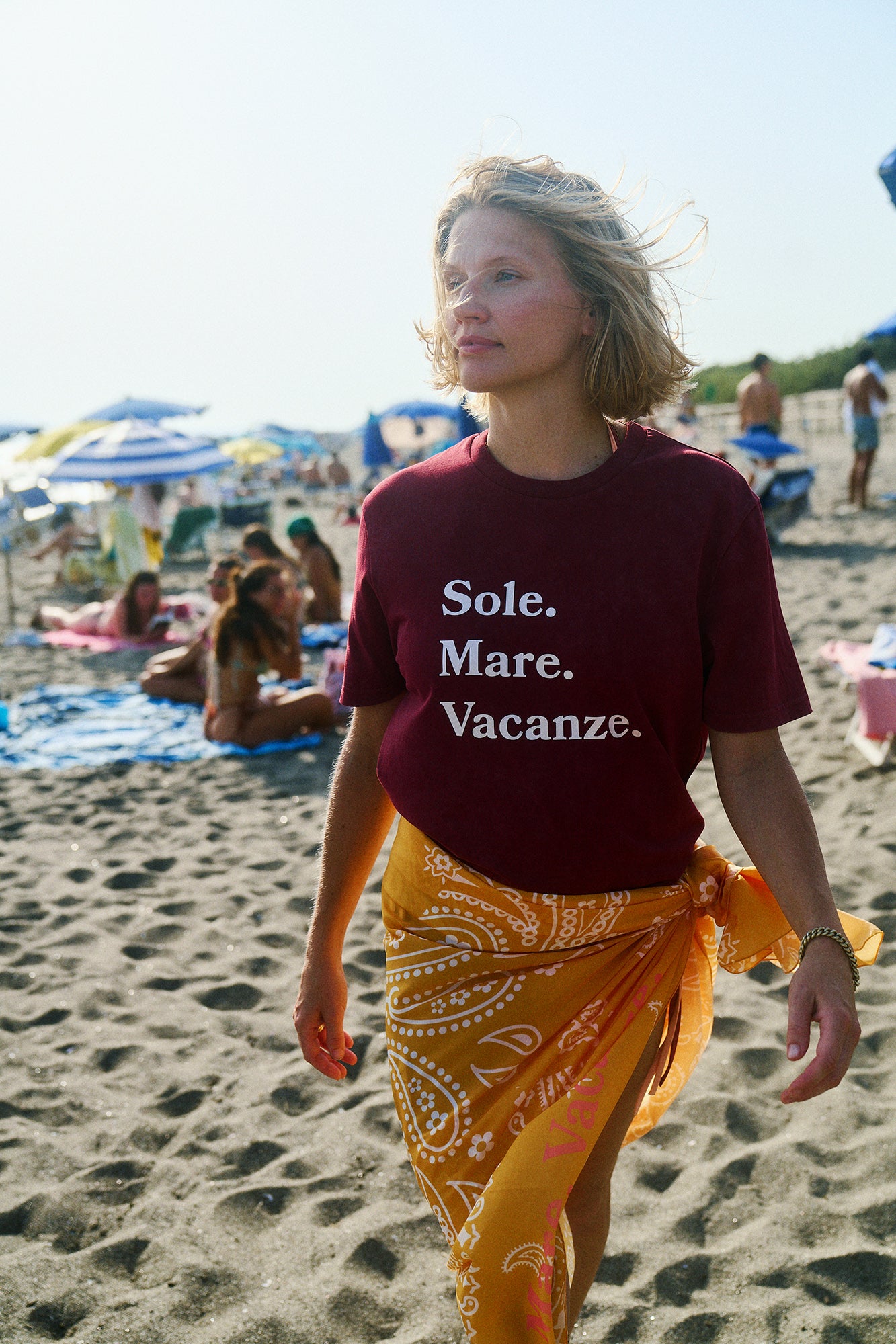 Burgundy Washed Unisex T-Shirt | Sole Mare Vacanze