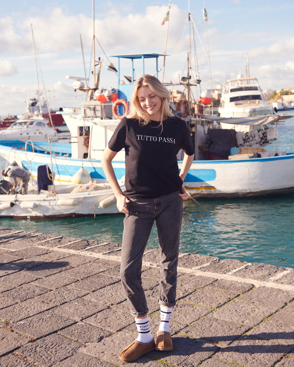 Ciao Sicilia! Koszulka Ciao Italia, powiedz tutto passa i nie martw się.