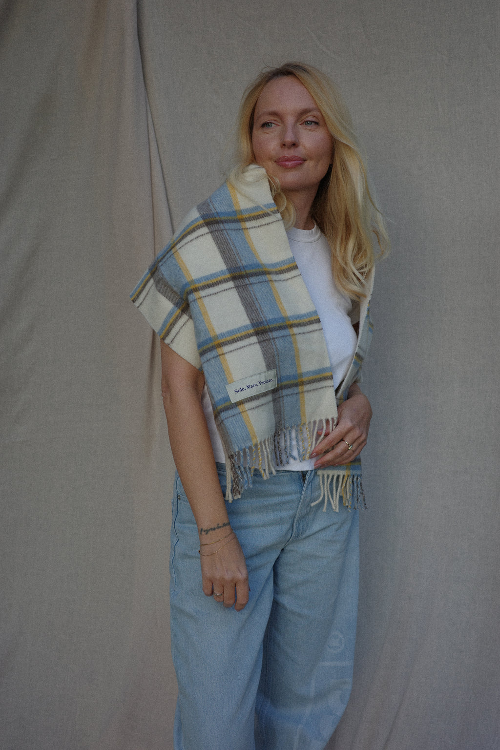 sciarpa made in Italy, sciarpa stile mediterranea, sciarpa do lana