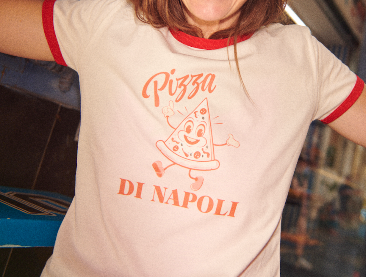 T-shirt Pizza Napoli Vintage
