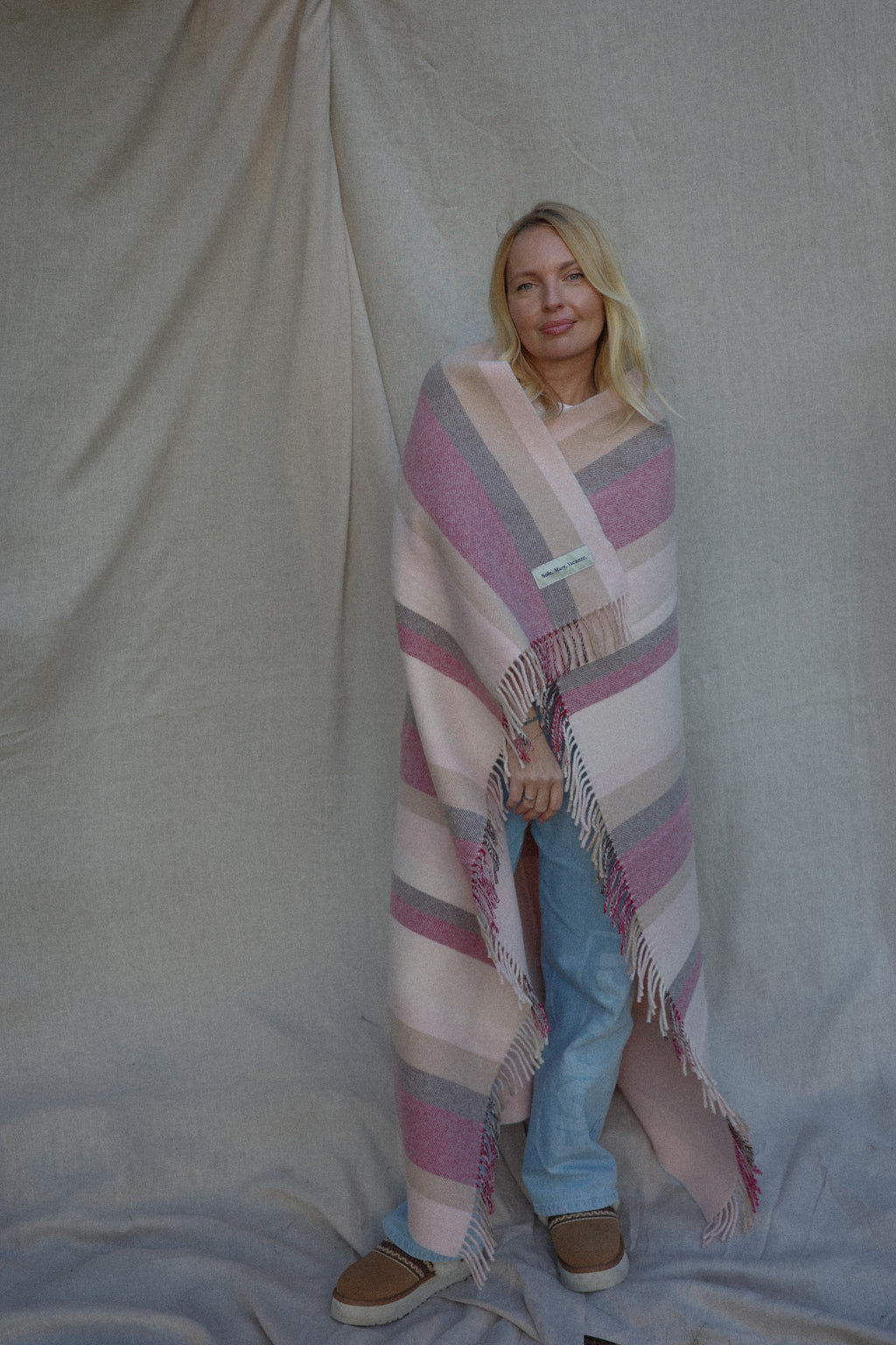 Koc Z Włoskiej Wełny Sole Mare Vacanze Made In Italy