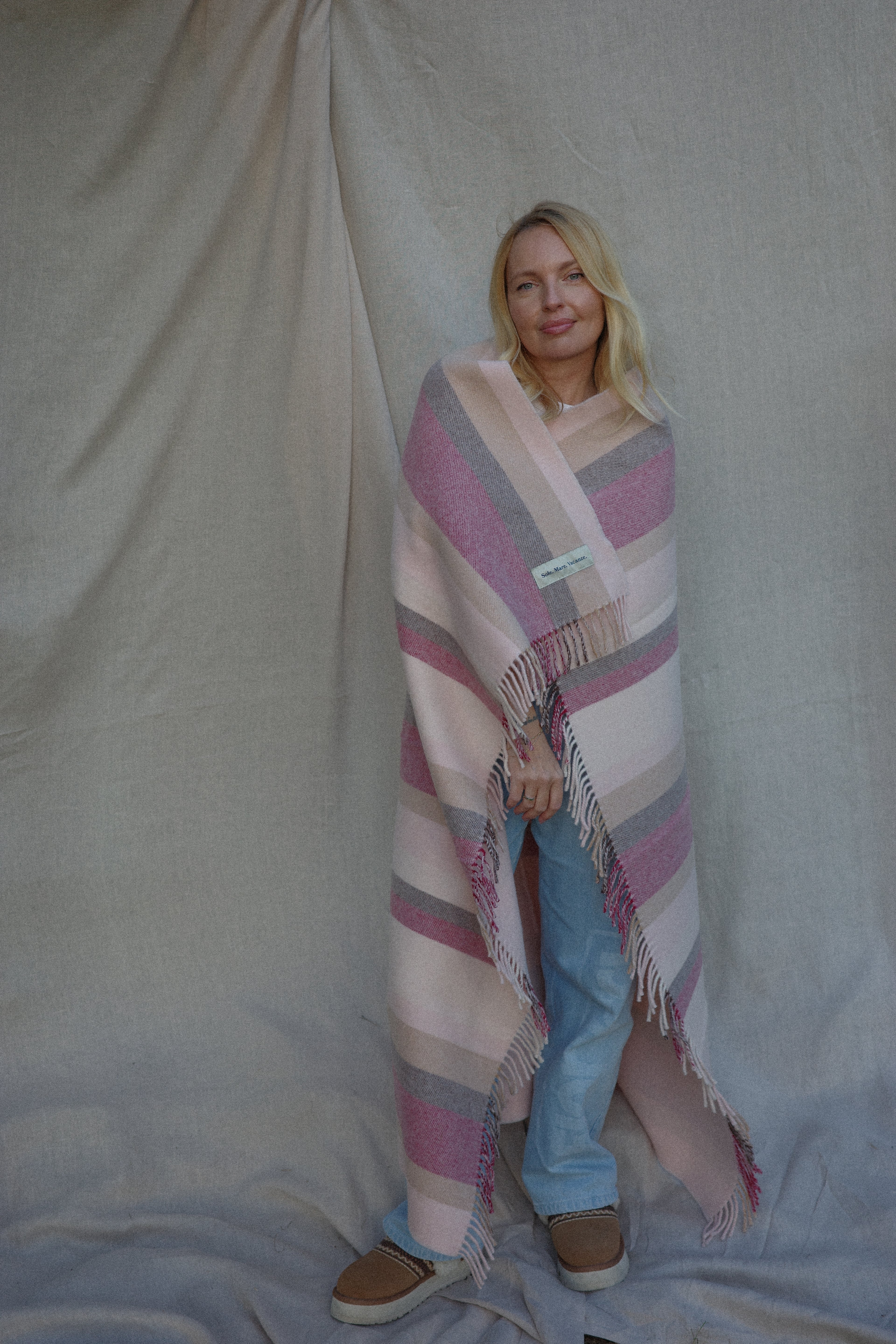 Koc Z Włoskiej Wełny Sole Mare Vacanze Made In Italy