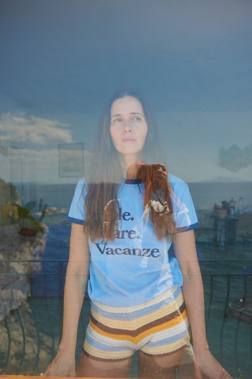 T-shirt Sole Mare Vintage Blue