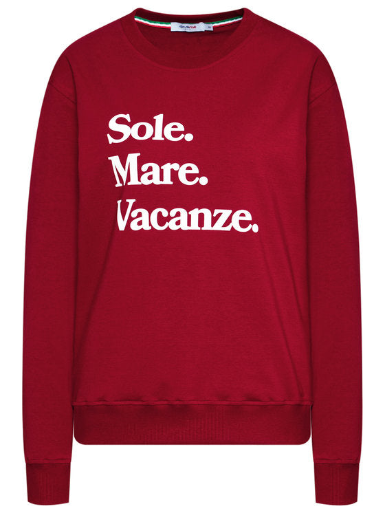 Vine red sweatshirt. Inspired by Tuscany. Italy. 